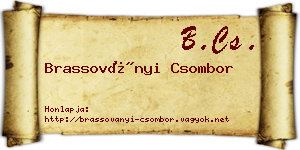 Brassoványi Csombor névjegykártya